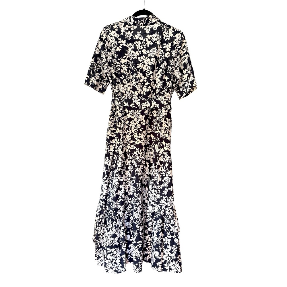 Calvin Klein Navy and White Floral Dress 10 - Picture 2 of 7